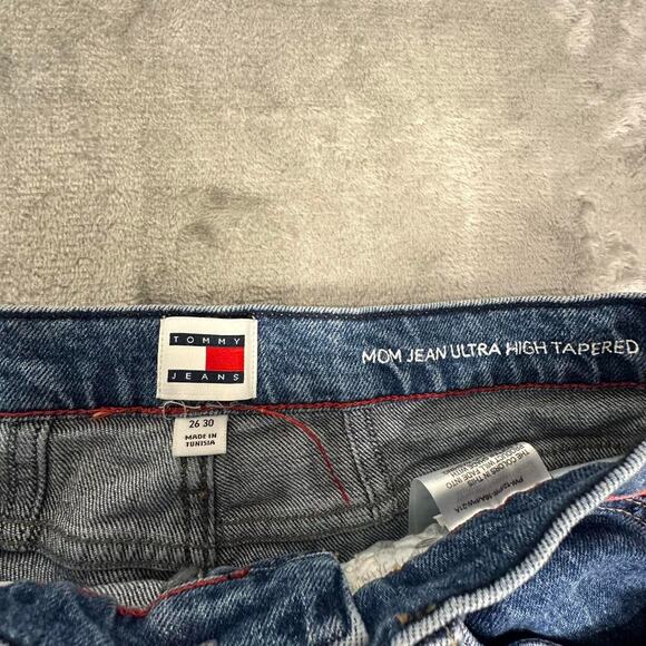 Vintage Tommy Hilfiger Mom Jeans Ultra High Tapered Denim Jeans Size 26/30 - Picture 3 of 7